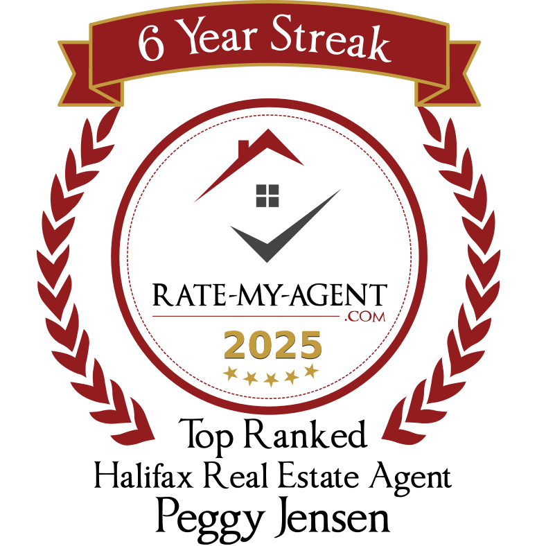 Top Award 6 year Streak Rate-My-agent - 2025 for Peggy Jensen - Halifax Real Estate Agent